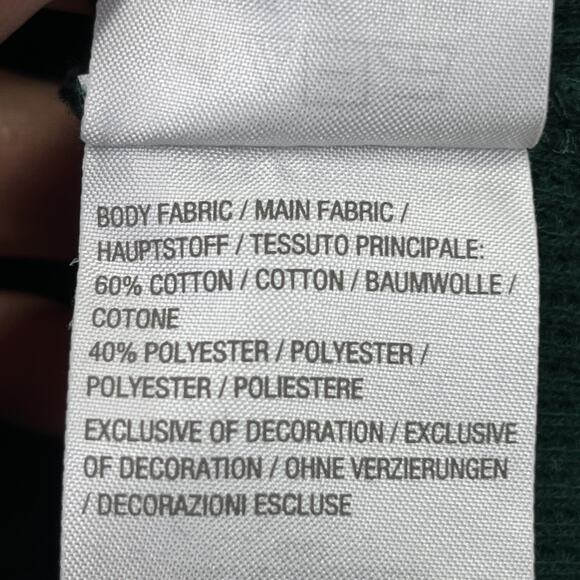 Quacker Factory Womens Thermal Waffleknit Top Size 1X Green Christmas Reindeer - Picture 7 of 11